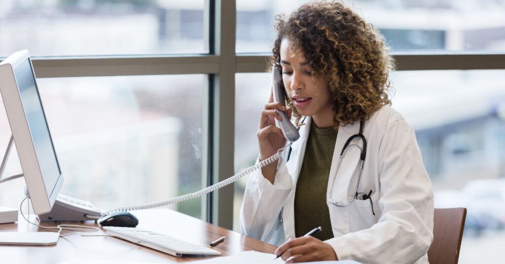 nurse on phone call