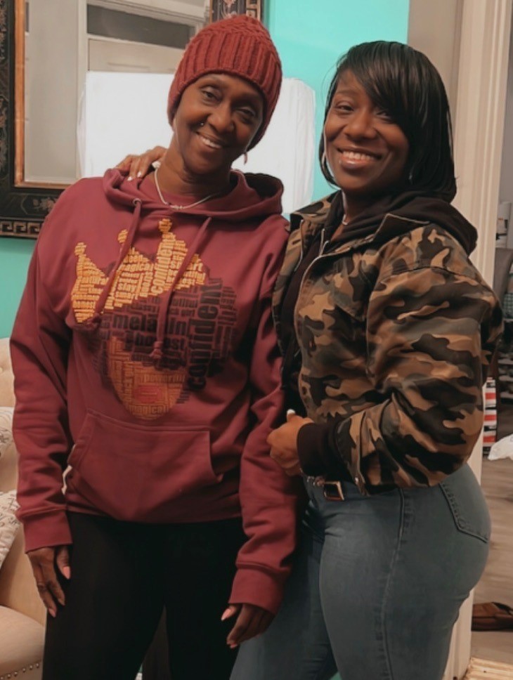 Ebonni with her mother